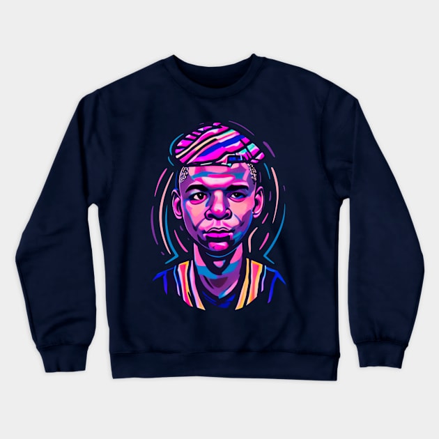 Kylian Mbappe popart Caricature Crewneck Sweatshirt by BAJAJU